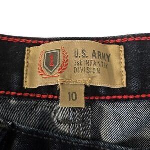 U.S. Army 1st Infantry Division Women's Dark Blue Wash Jeans Size 10 Big Red One